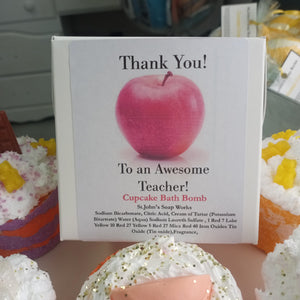 Teacher Cupcake Bath Bomb Gift Box