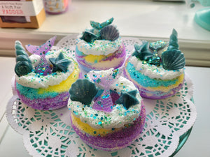 Mermaid Cupcake or Donut Bath Bomb